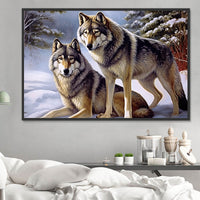 Loup 5d Diy Kits Broderie Diamant Diamond Painting MJ1487