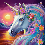 Licorne 5d Diy Kits Broderie Diamant Diamond Painting MJ1644