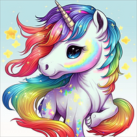 Licorne 5d Diy Kits Broderie Diamant Diamond Painting MJ1649