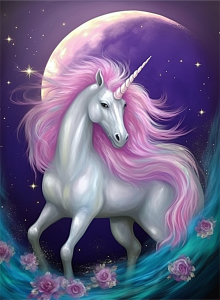 Licorne 5d Diy Kits Broderie Diamant Diamond Painting MJ1666