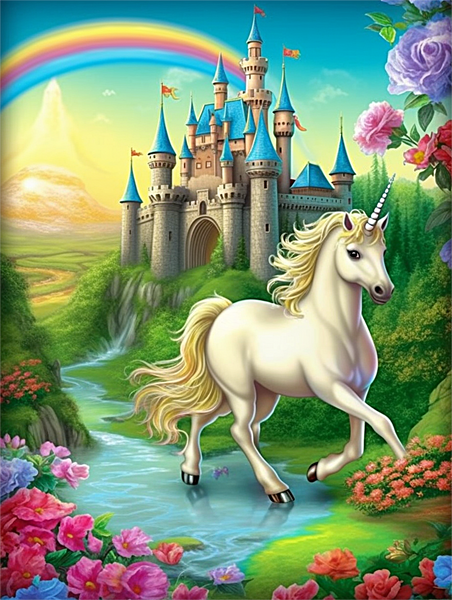 Licorne 5d Diy Kits Broderie Diamant Diamond Painting MJ1681