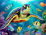 Tortue 5d Diy Kits Broderie Diamant Diamond Painting MJ1996