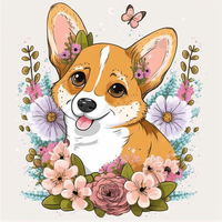 Chien 5d Diy Kits Broderie Diamant Diamond Painting MJ9015
