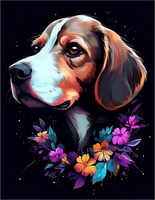Chien 5d Diy Kits Broderie Diamant Diamond Painting MJ9092