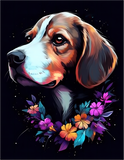 Chien 5d Diy Kits Broderie Diamant Diamond Painting MJ9092