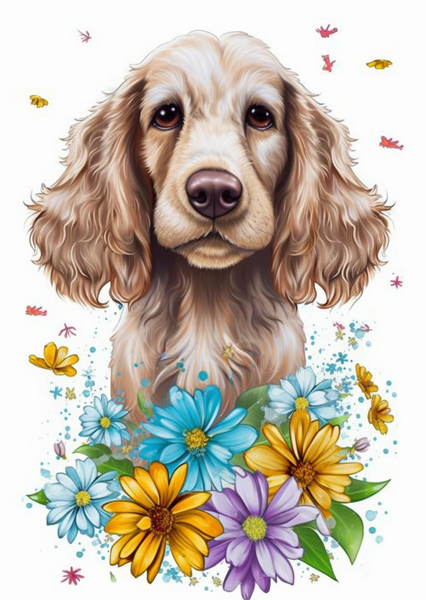 Chien 5d Diy Kits Broderie Diamant Diamond Painting MJ9093