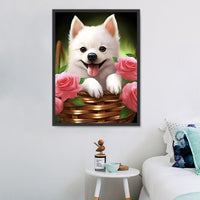 Chien 5d Diy Kits Broderie Diamant Diamond Painting MJ9170