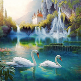 Cygne 5d Diy Kits Broderie Diamant Diamond Painting MJ9873